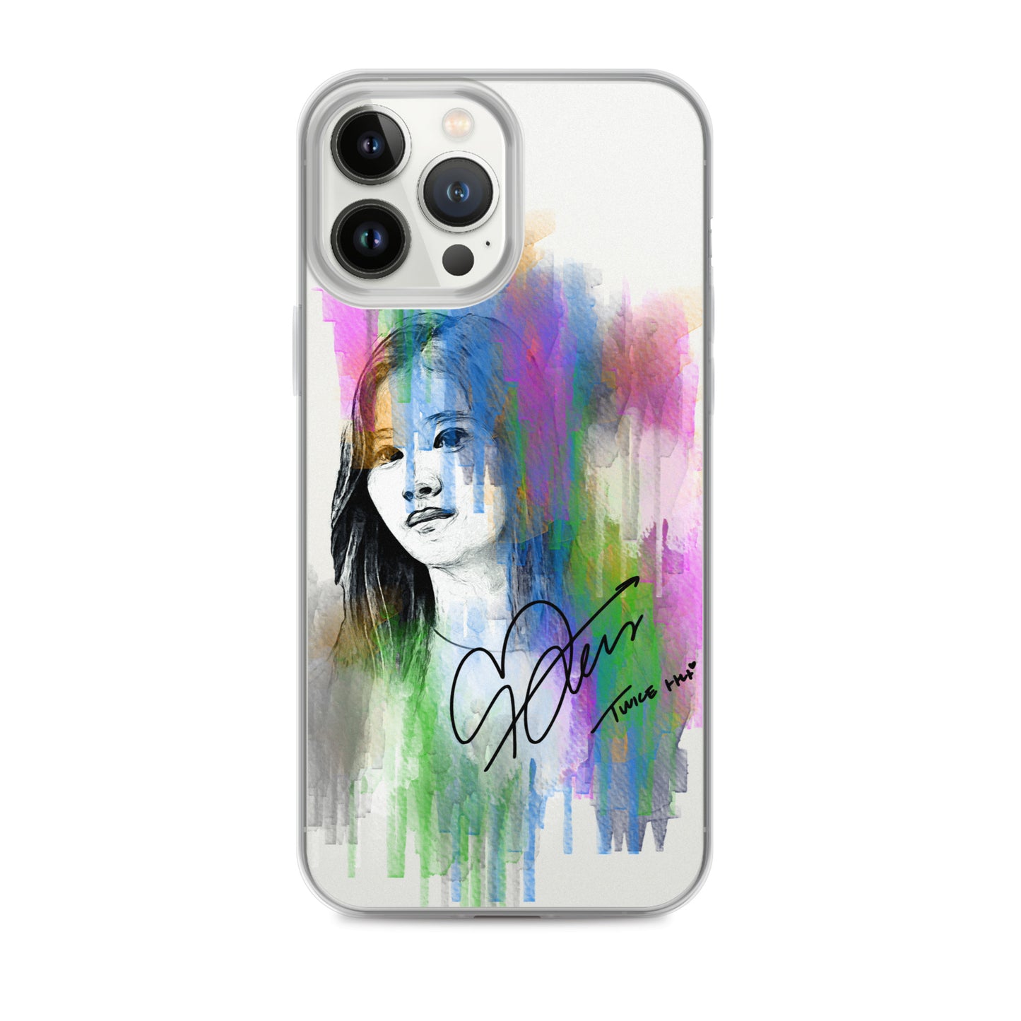 TWICE Sana, Minatozaki Sana Waterpaint Portrait iPhone Case