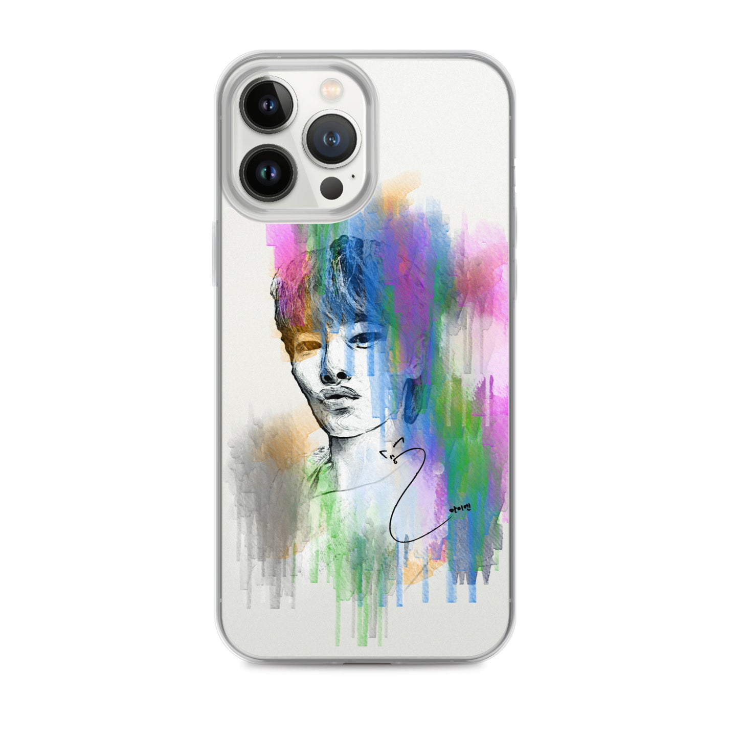 Stray Kids I.N, Yang Jeong-in Waterpaint Portrait iPhone Case