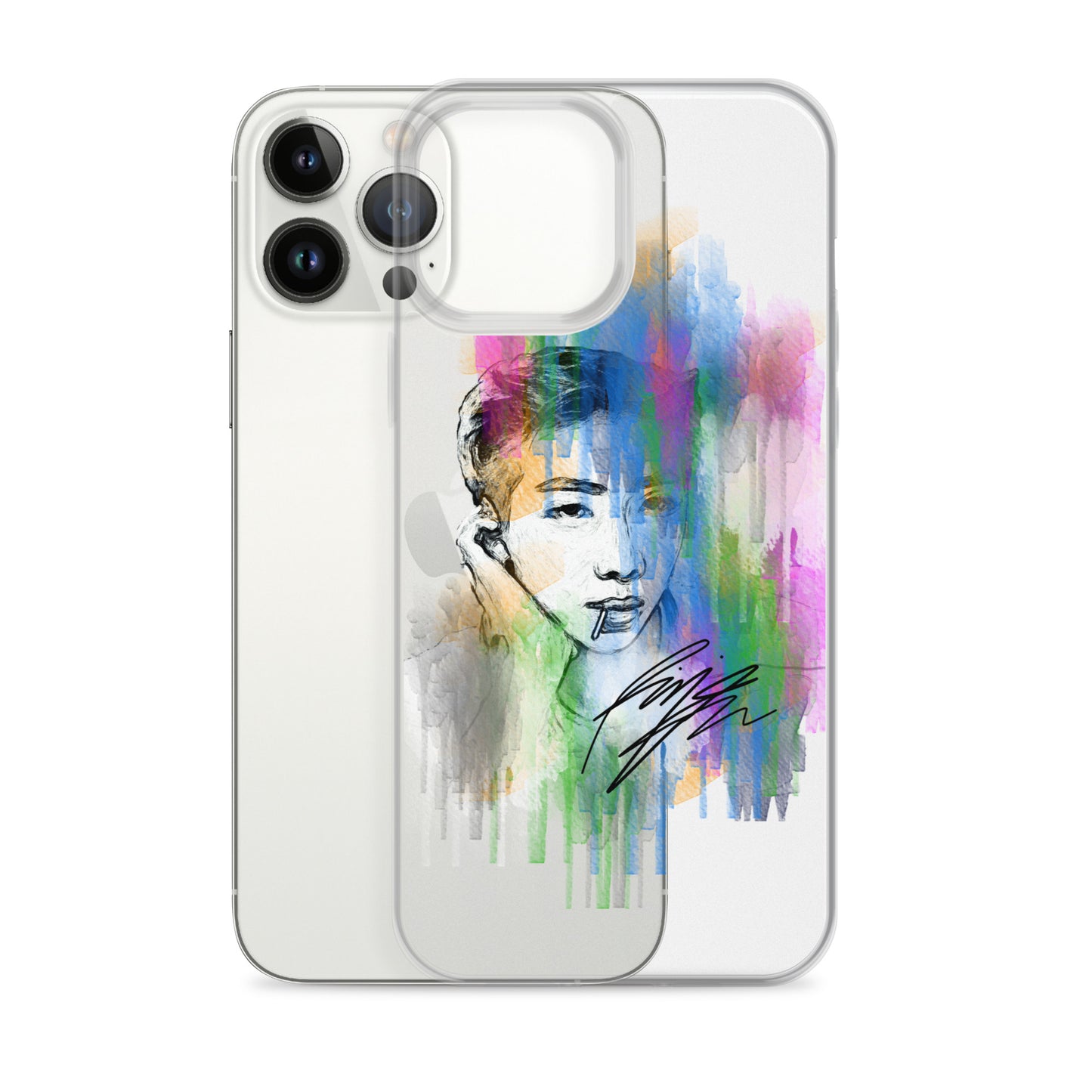 BTS RM, Kim Nam-joon Waterpaint portrait iPhone Case