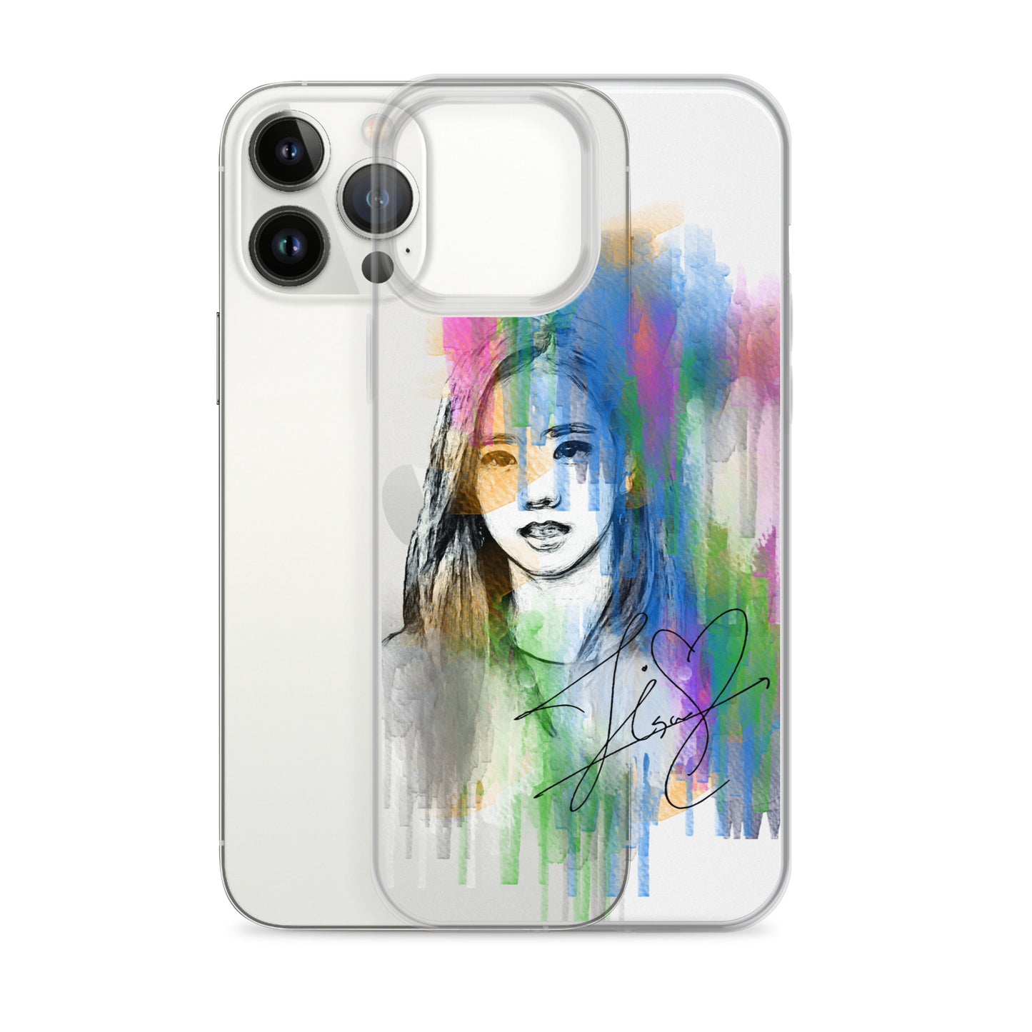 BLACKPINK Jisoo, Kim Jisoo Waterpaint Portrait iPhone Case - kpophow