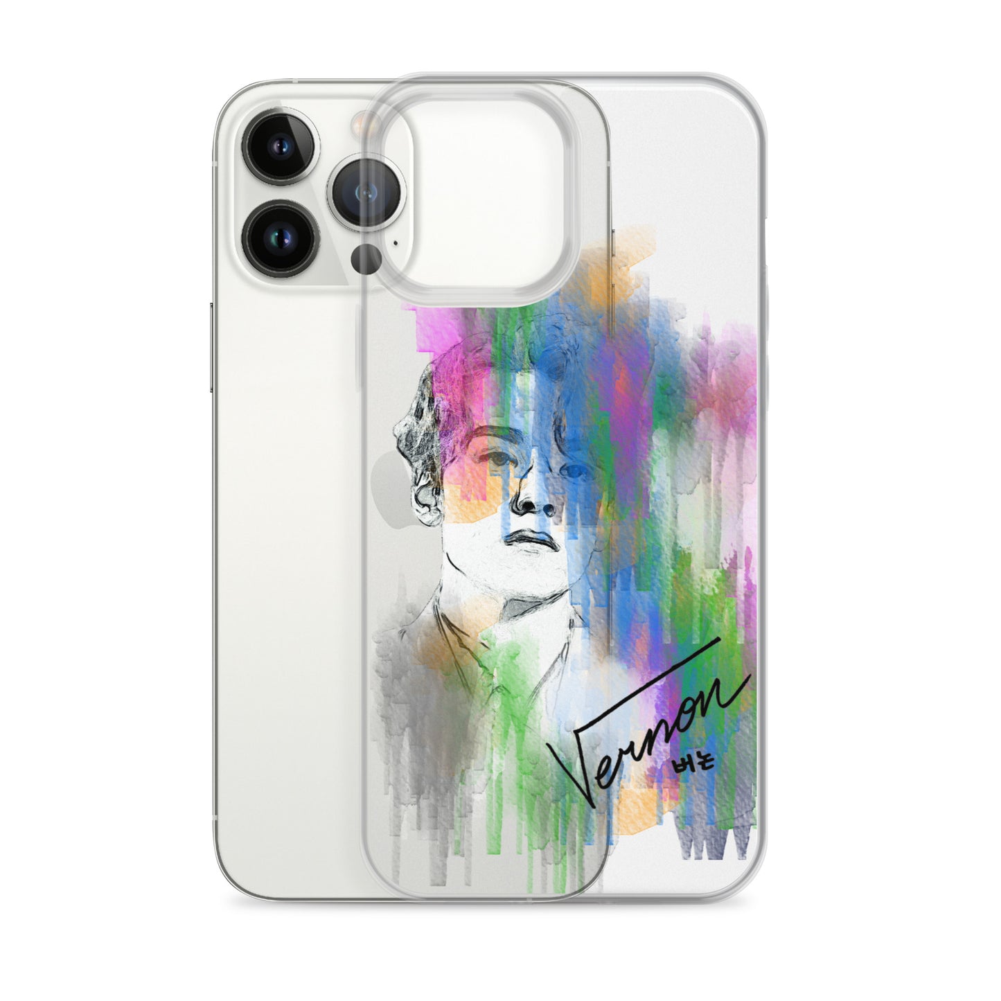 SEVENTEEN Vernon, Hansol Vernon Chwe Waterpaint Portrait iPhone Case