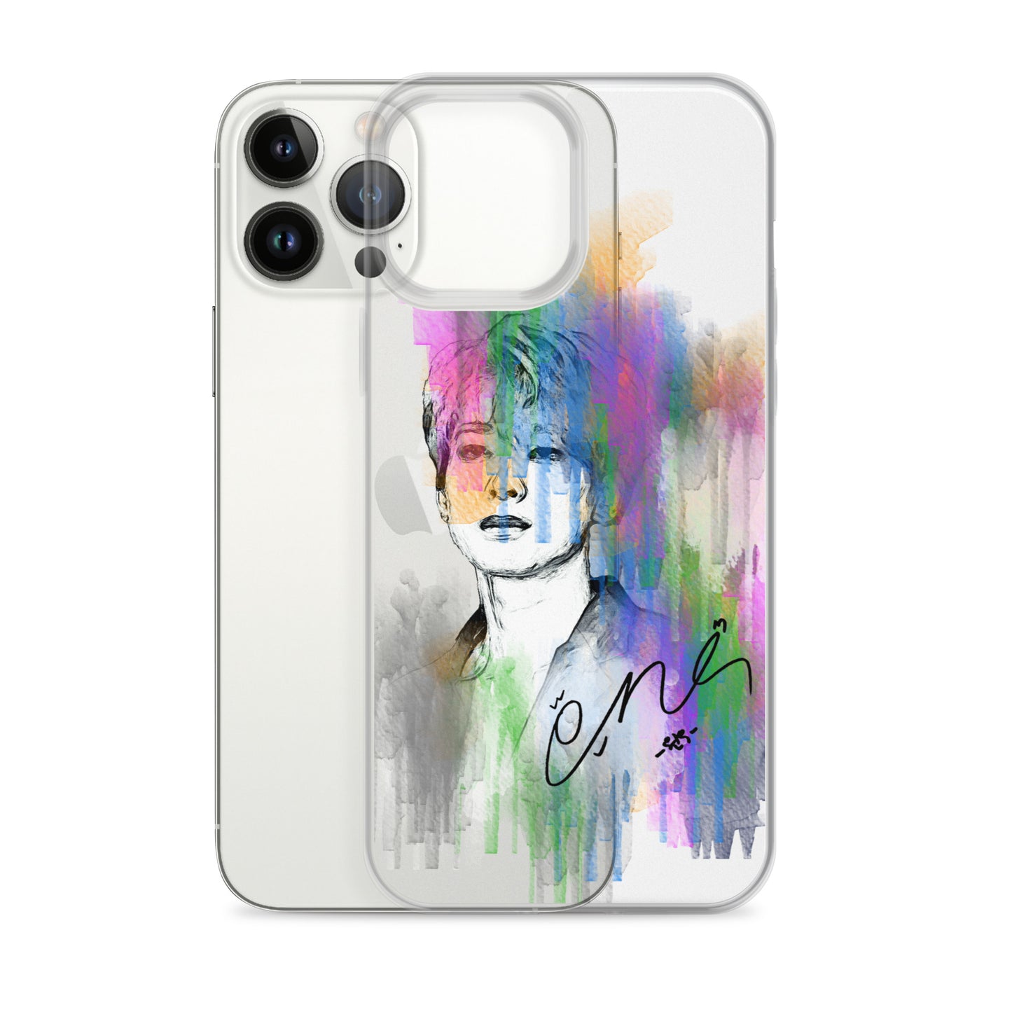 SEVENTEEN Wonwoo, Jeon Won-woo Waterpaint Portrait iPhone Case