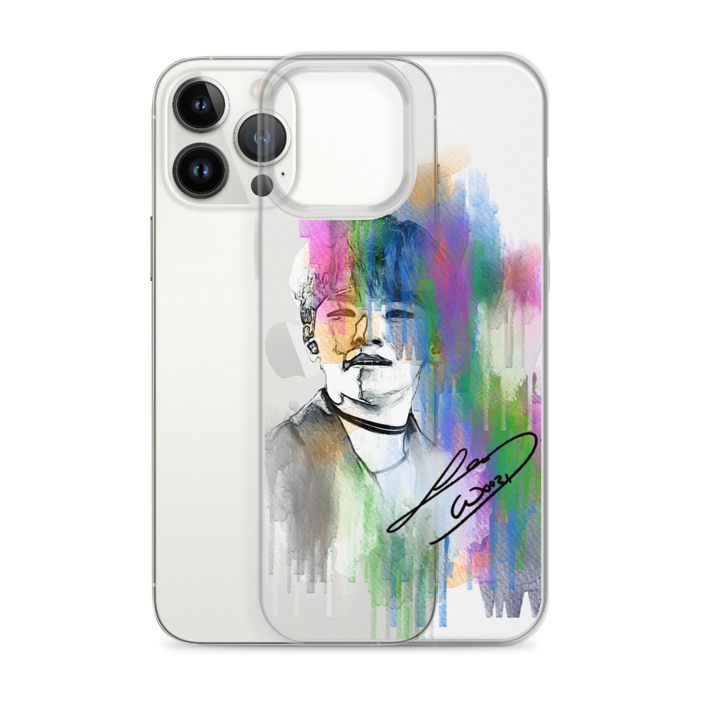 SEVENTEEN Woozi, Lee Ji-hoon Waterpaint Portrait iPhone Case