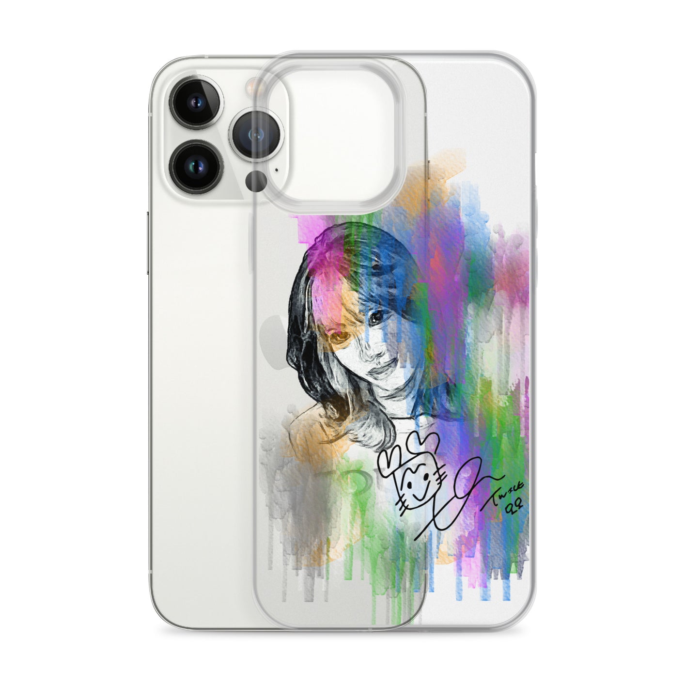 TWICE Momo, Hirai Momo Waterpaint Portrait iPhone Case