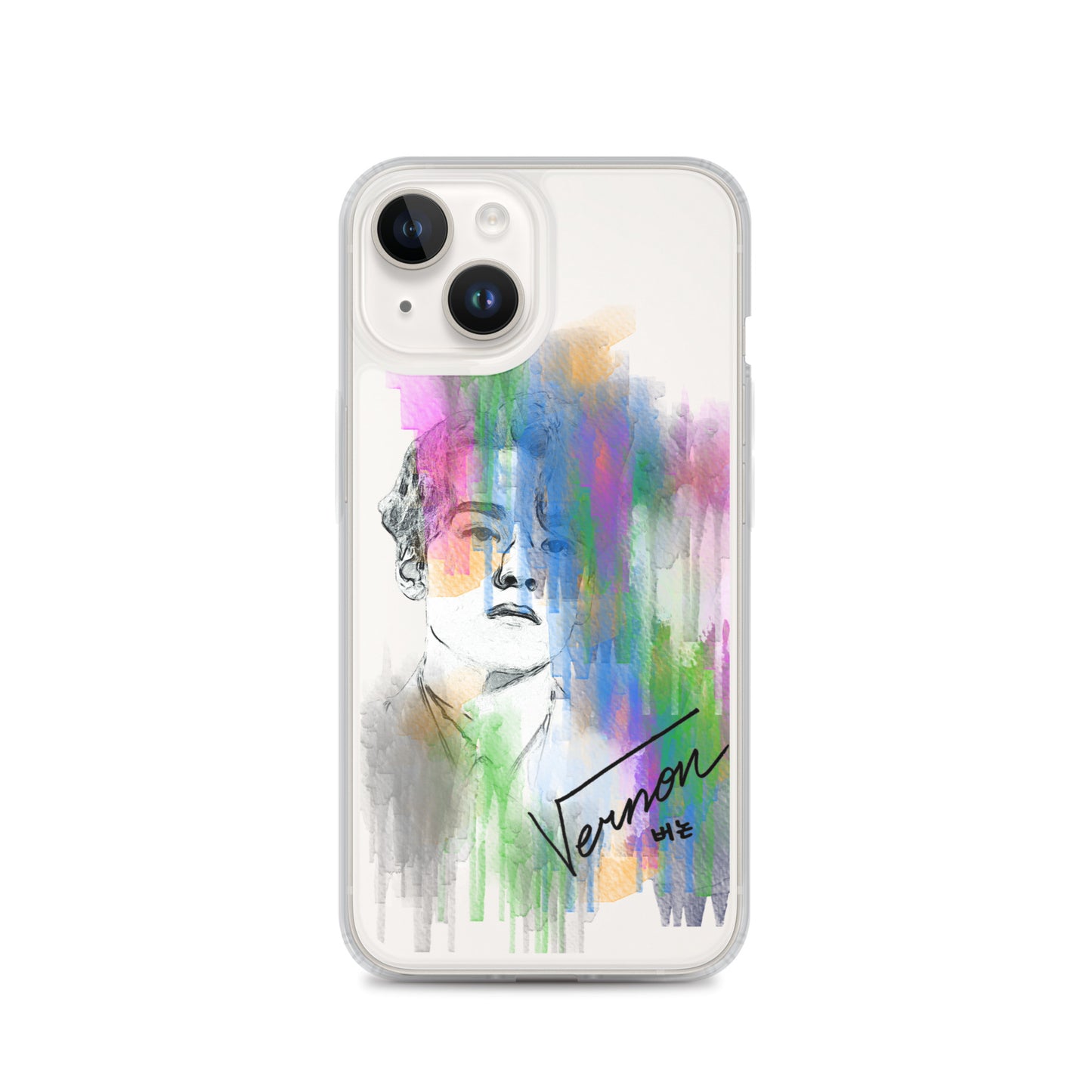 SEVENTEEN Vernon, Hansol Vernon Chwe Waterpaint Portrait iPhone Case