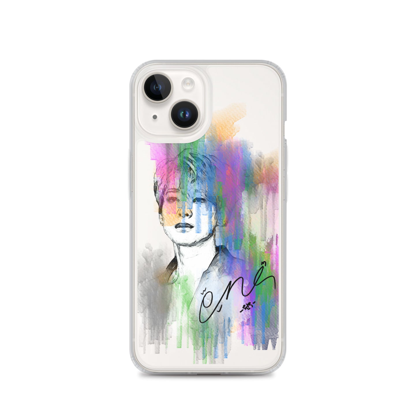 SEVENTEEN Wonwoo, Jeon Won-woo Waterpaint Portrait iPhone Case