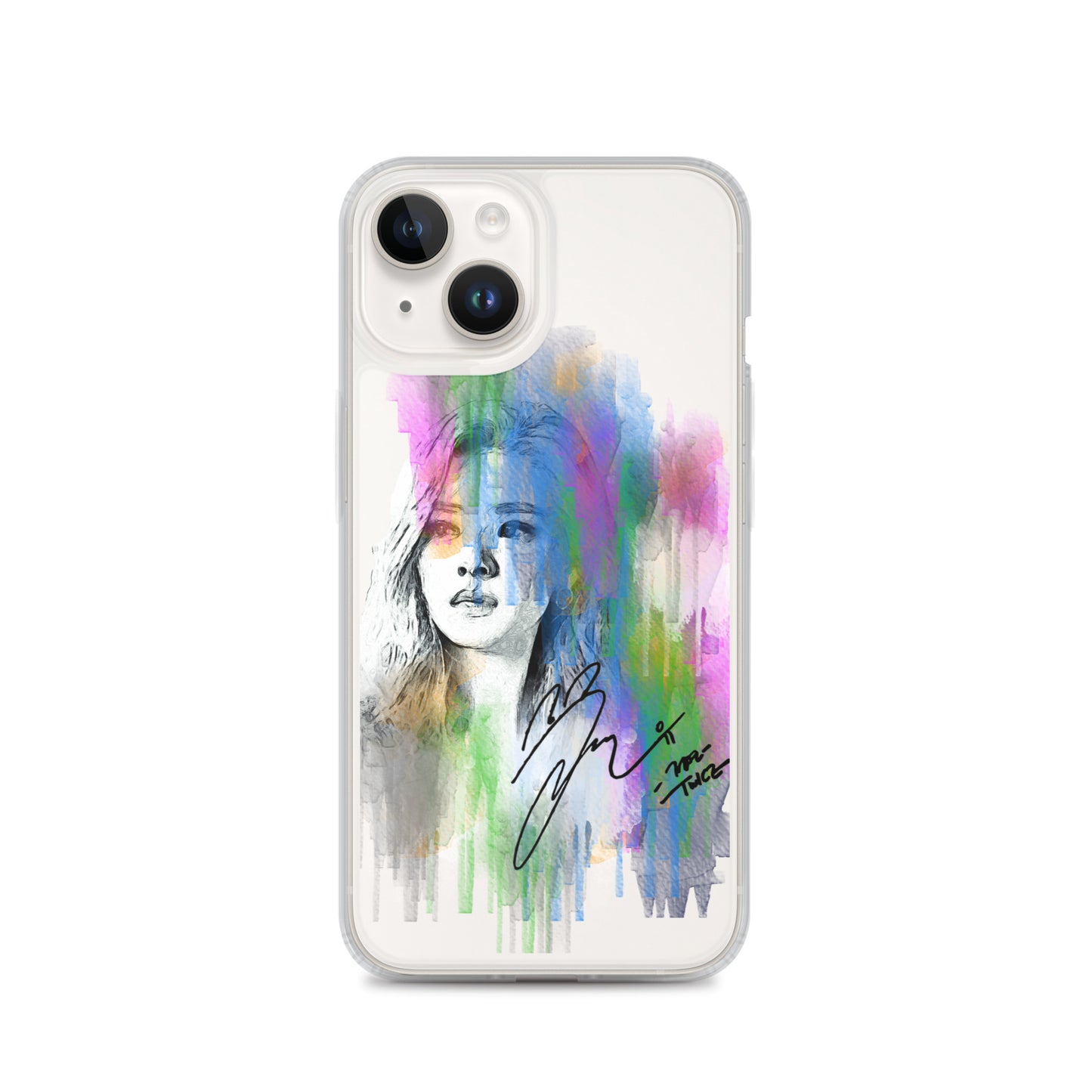 TWICE Jeongyeon, Yoo Jeong-yeon Waterpaint Portrait iPhone Case