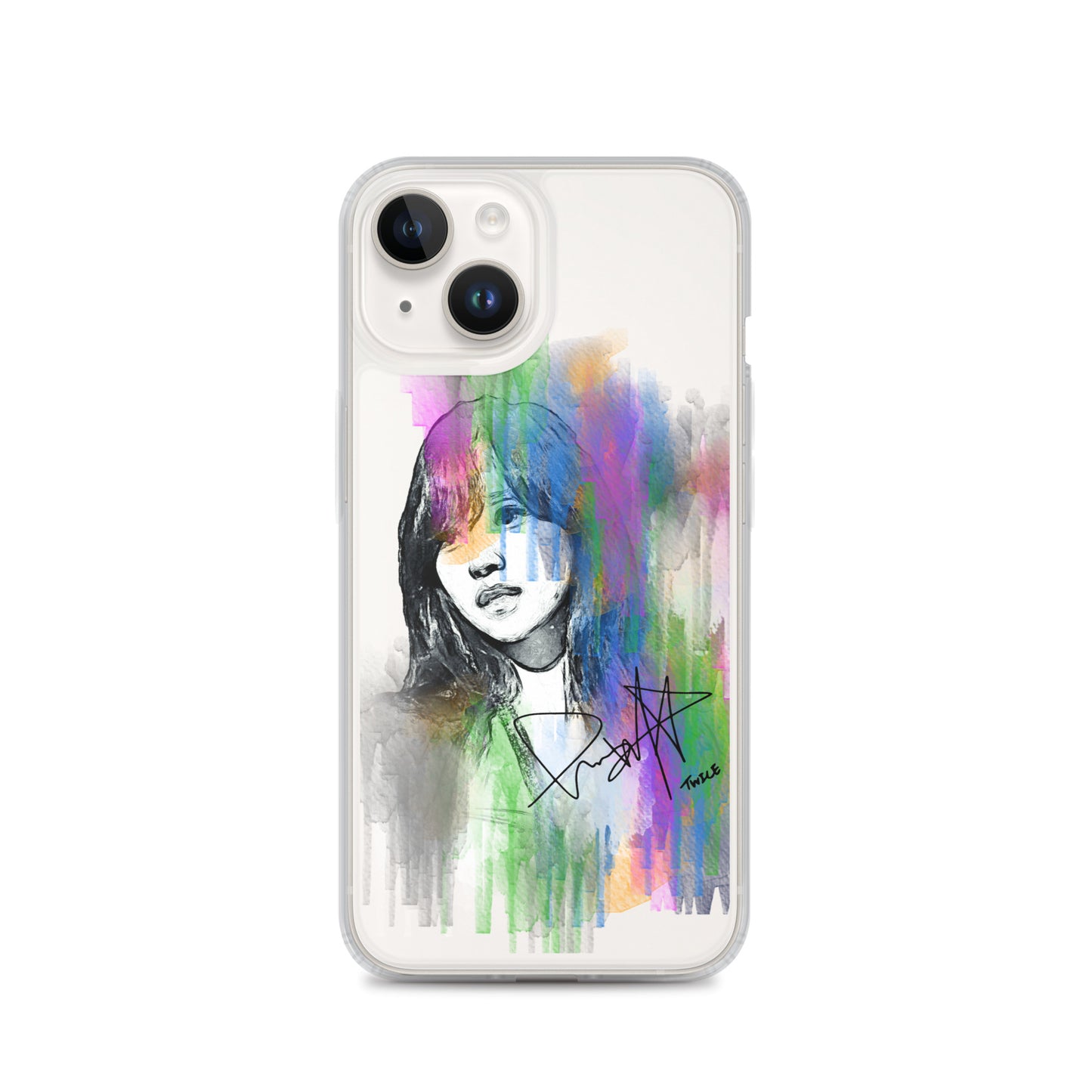 TWICE Mina, Mina Sharon Myoi Waterpaint Portrait iPhone Case