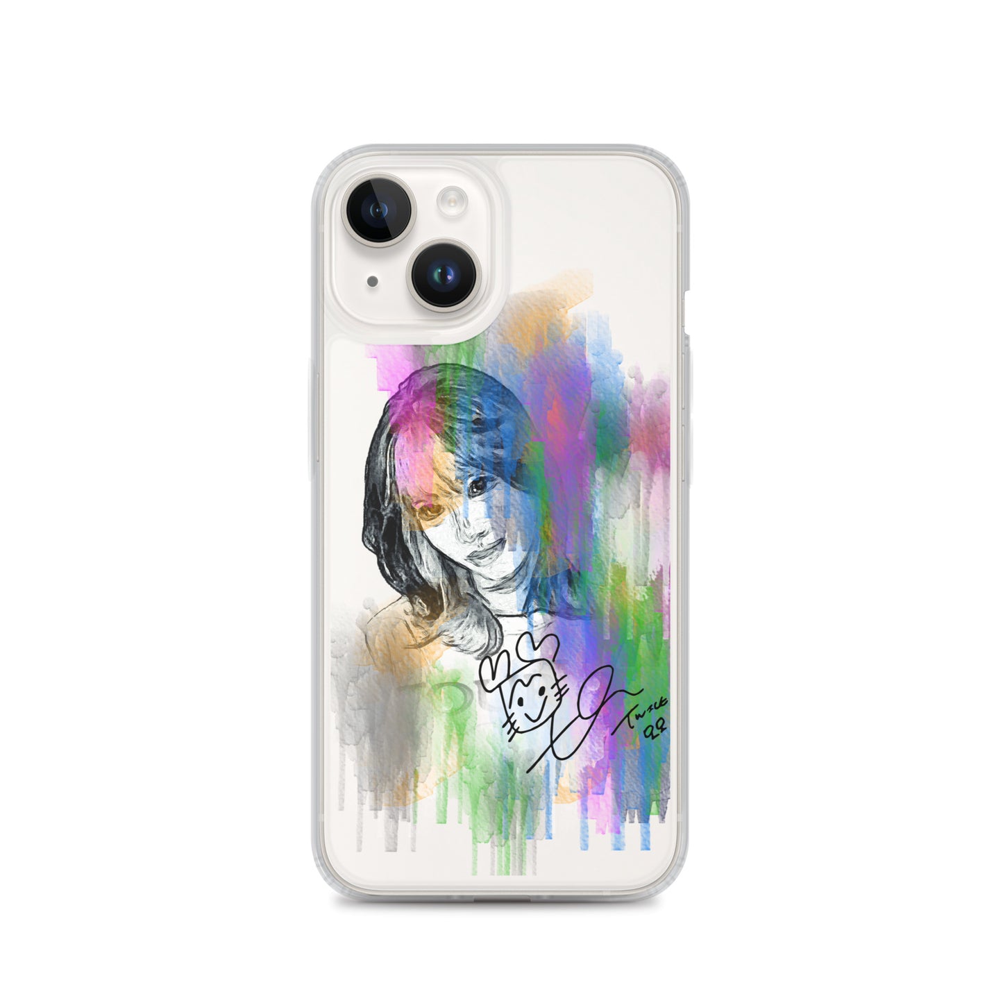 TWICE Momo, Hirai Momo Waterpaint Portrait iPhone Case