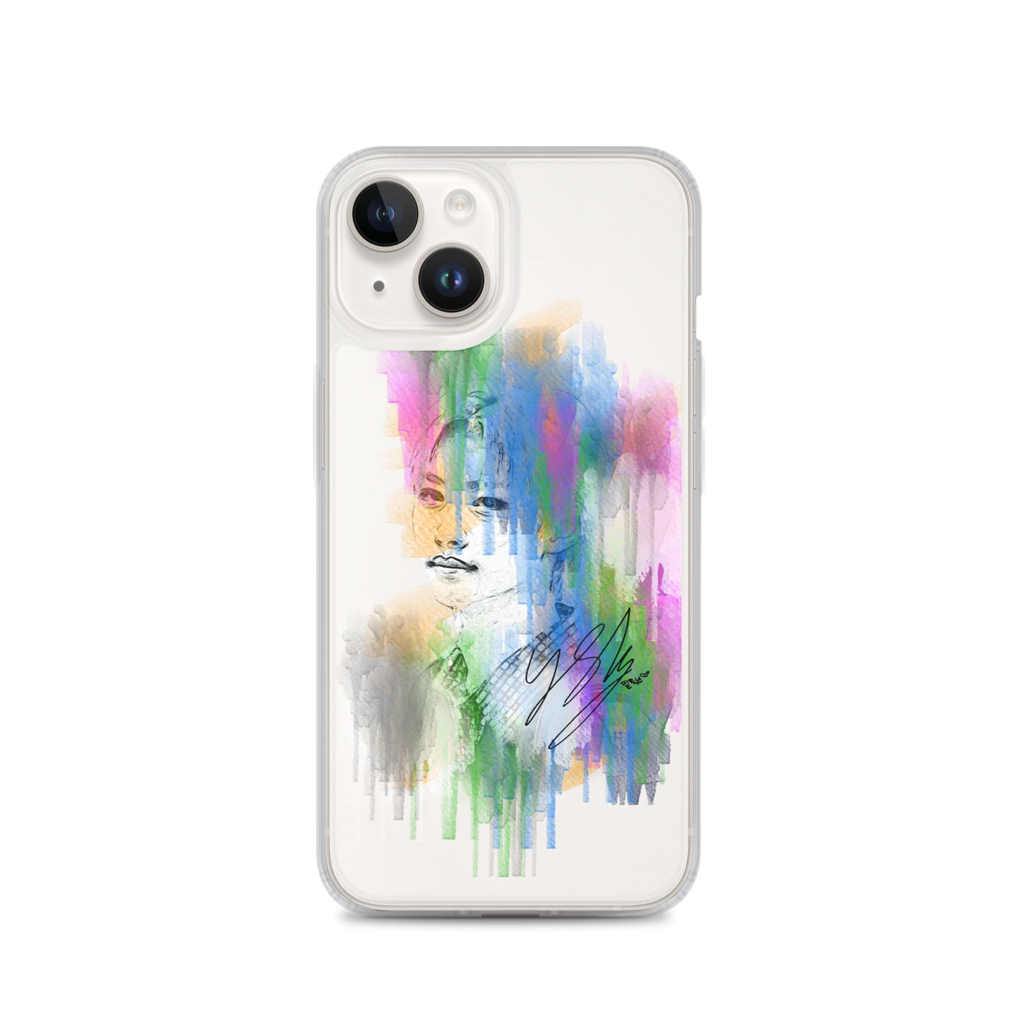 Stray Kids Felix, Lee Felix Waterpaint Portrait iPhone Case