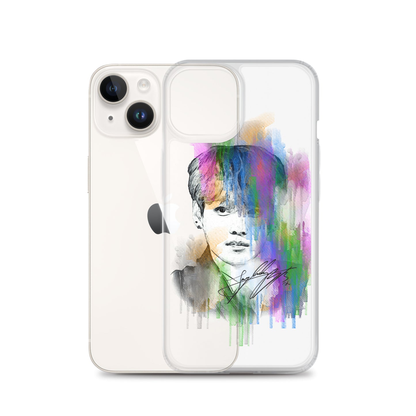 BTS Jungkook, Jeon Jung-kook Waterpaint portrait iPhone Case