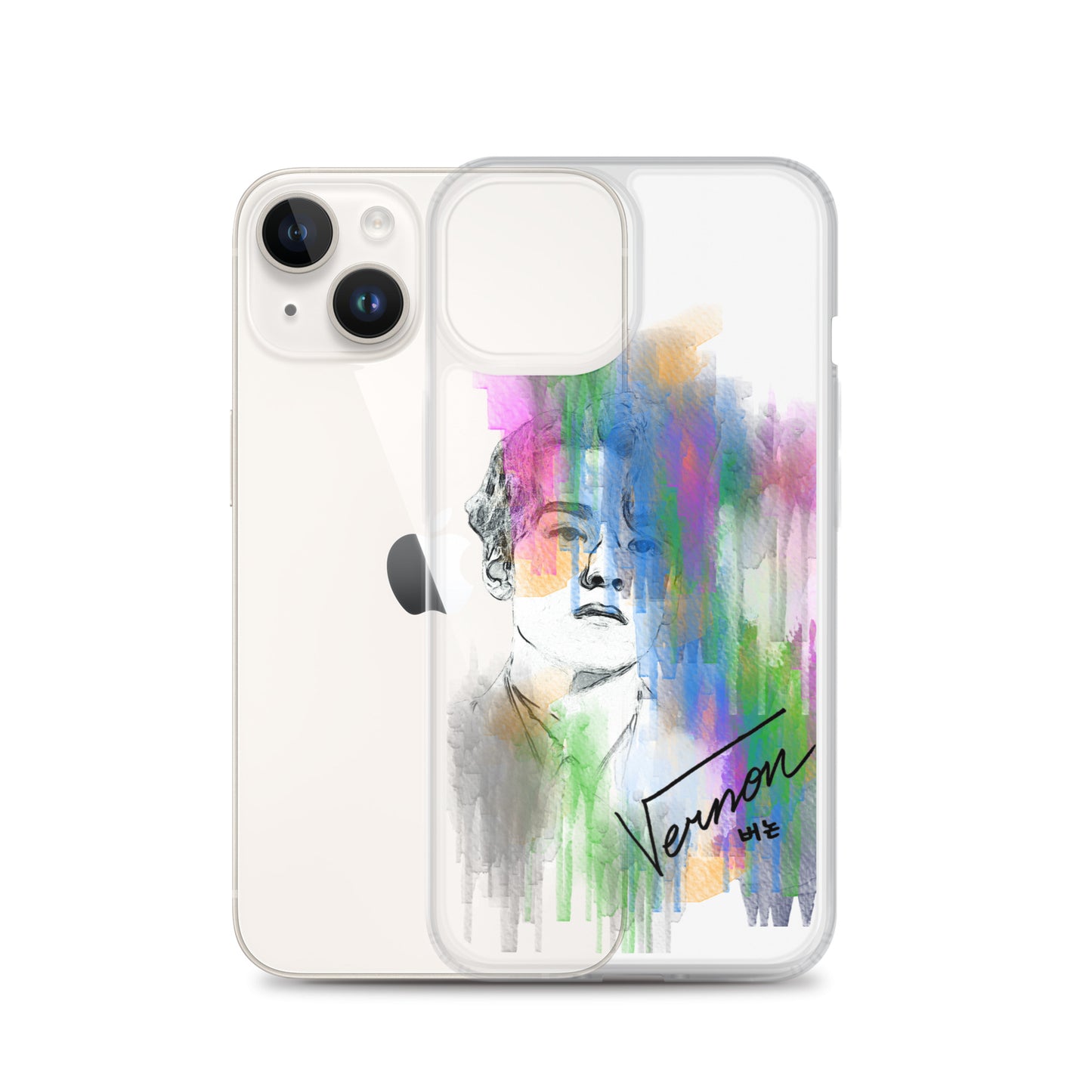 SEVENTEEN Vernon, Hansol Vernon Chwe Waterpaint Portrait iPhone Case