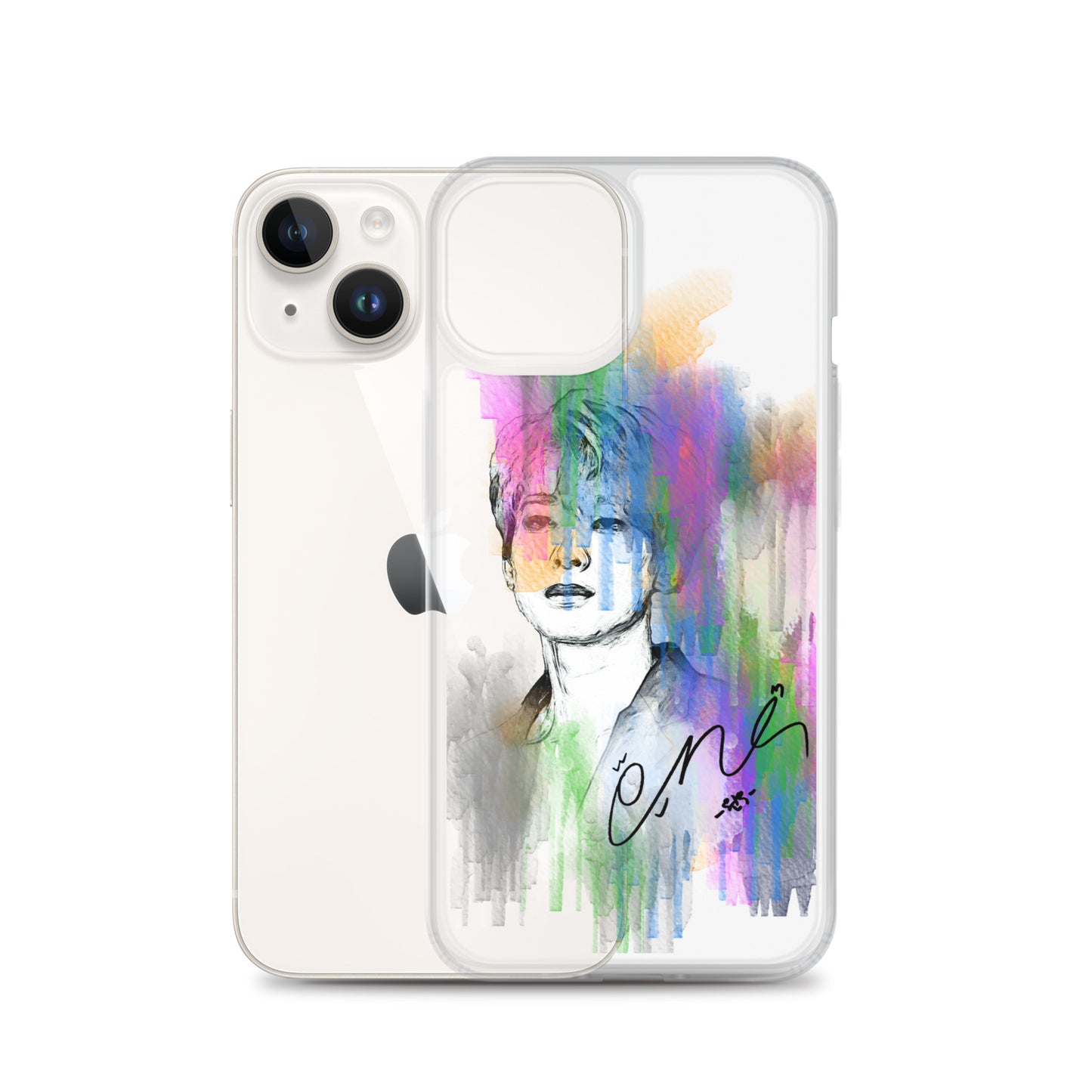 SEVENTEEN Wonwoo, Jeon Won-woo Waterpaint Portrait iPhone Case