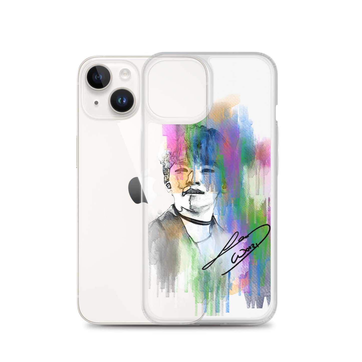 SEVENTEEN Woozi, Lee Ji-hoon Waterpaint Portrait iPhone Case