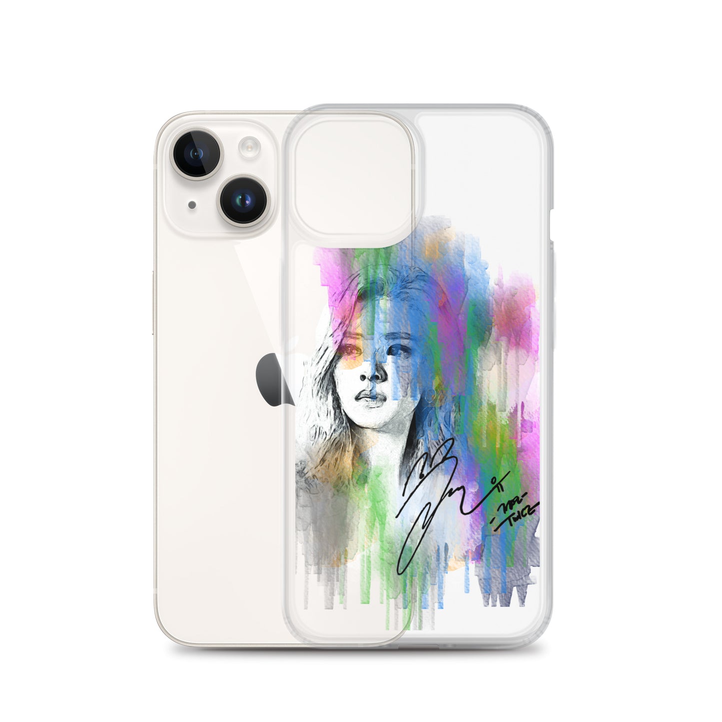 TWICE Jeongyeon, Yoo Jeong-yeon Waterpaint Portrait iPhone Case