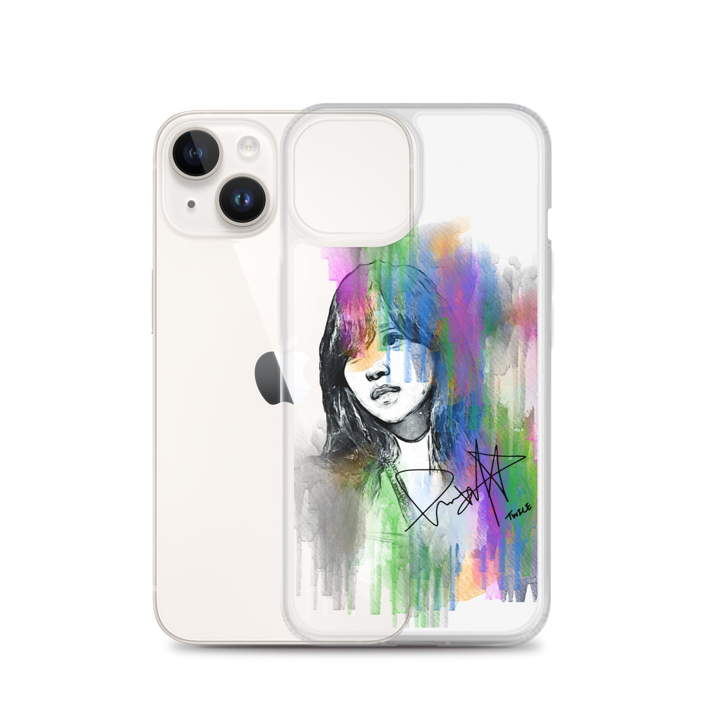 TWICE Mina, Mina Sharon Myoi Waterpaint Portrait iPhone Case