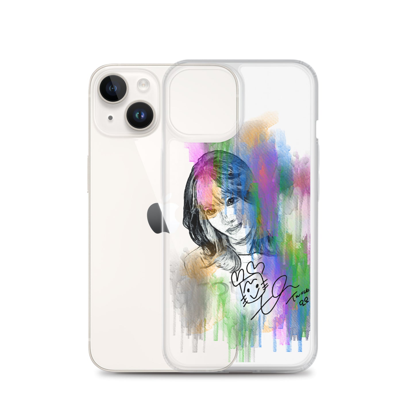 TWICE Momo, Hirai Momo Waterpaint Portrait iPhone Case