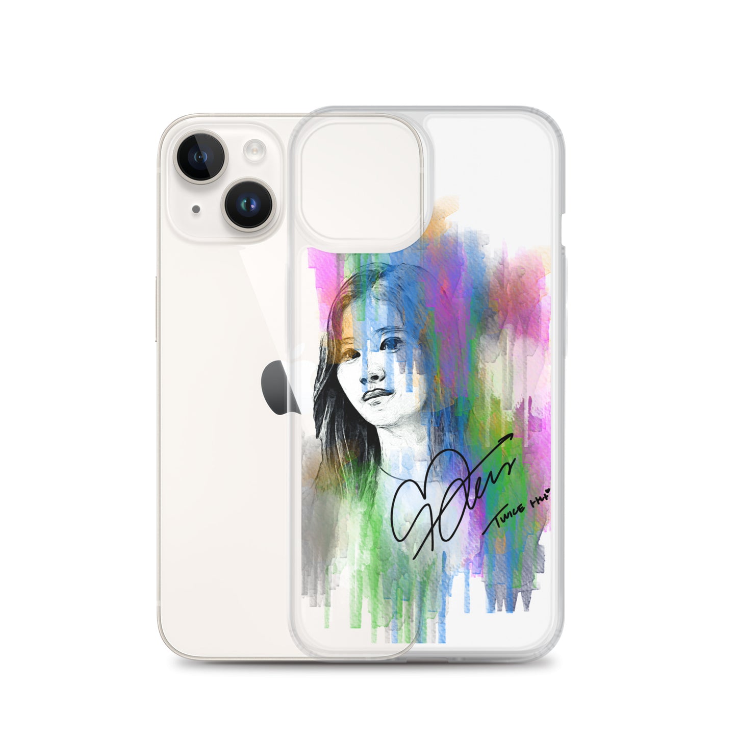 TWICE Sana, Minatozaki Sana Waterpaint Portrait iPhone Case