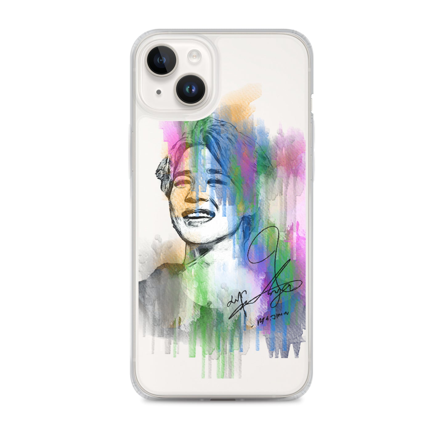 BTS Jimin, Park Ji-min Waterpaint portrait iPhone Case