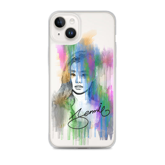 BLACKPINK Jennie, Kim Jennie Waterpaint Portrait iPhone Case - kpophow