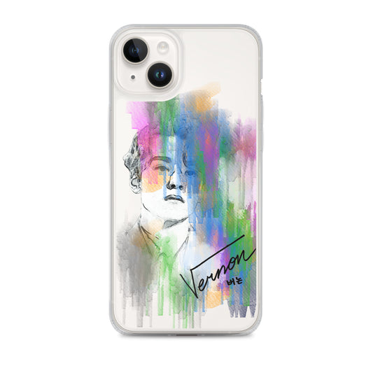 SEVENTEEN Vernon, Hansol Vernon Chwe Waterpaint Portrait iPhone Case