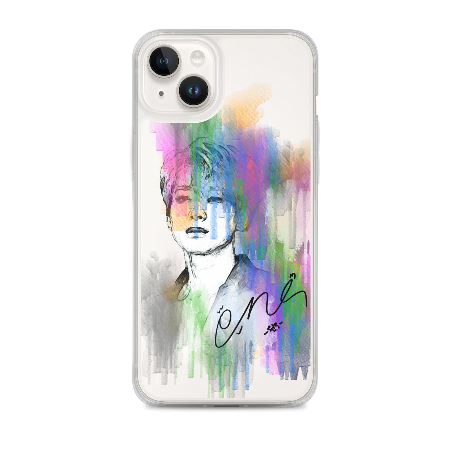 SEVENTEEN Wonwoo, Jeon Won-woo Waterpaint Portrait iPhone Case