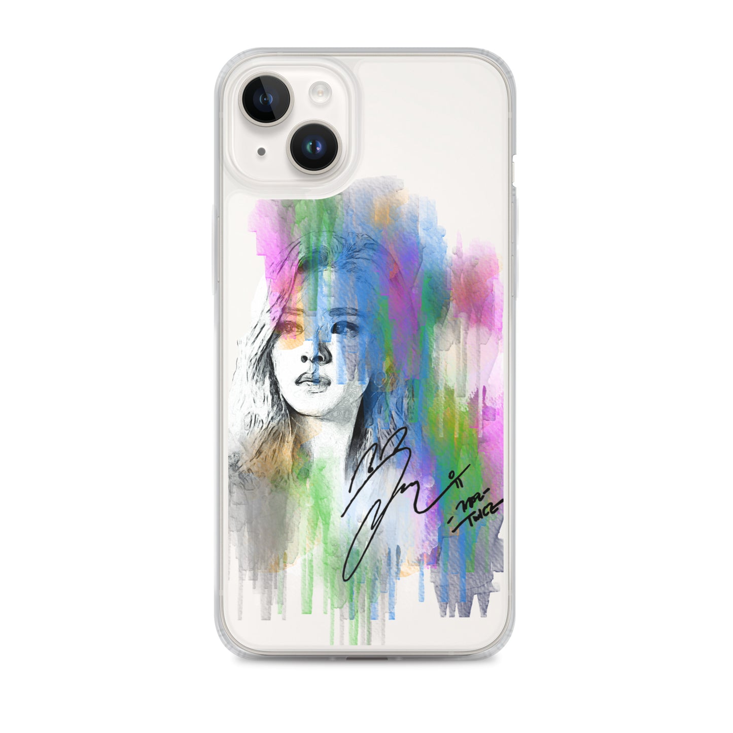 TWICE Jeongyeon, Yoo Jeong-yeon Waterpaint Portrait iPhone Case