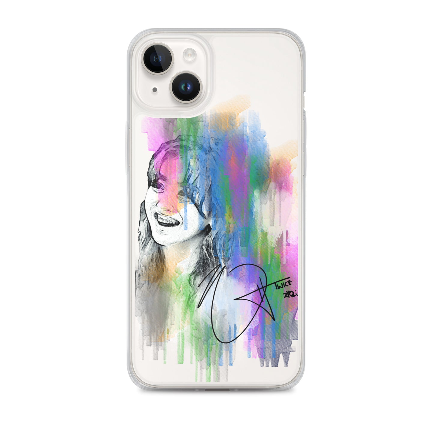 TWICE Jihyo, Park Ji-hyo Waterpaint Portrait iPhone Case