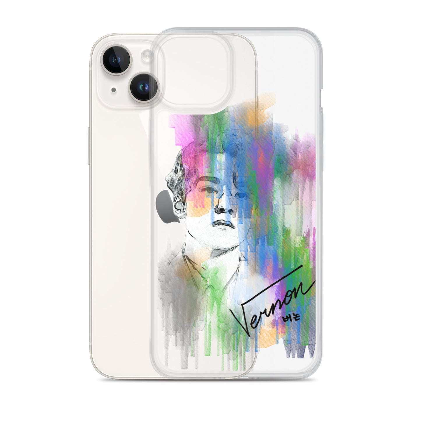 SEVENTEEN Vernon, Hansol Vernon Chwe Waterpaint Portrait iPhone Case