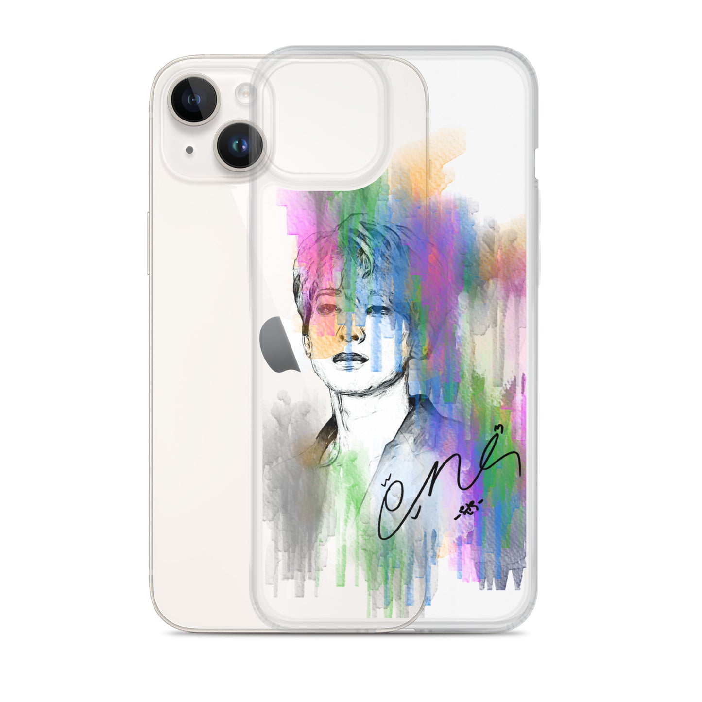 SEVENTEEN Wonwoo, Jeon Won-woo Waterpaint Portrait iPhone Case