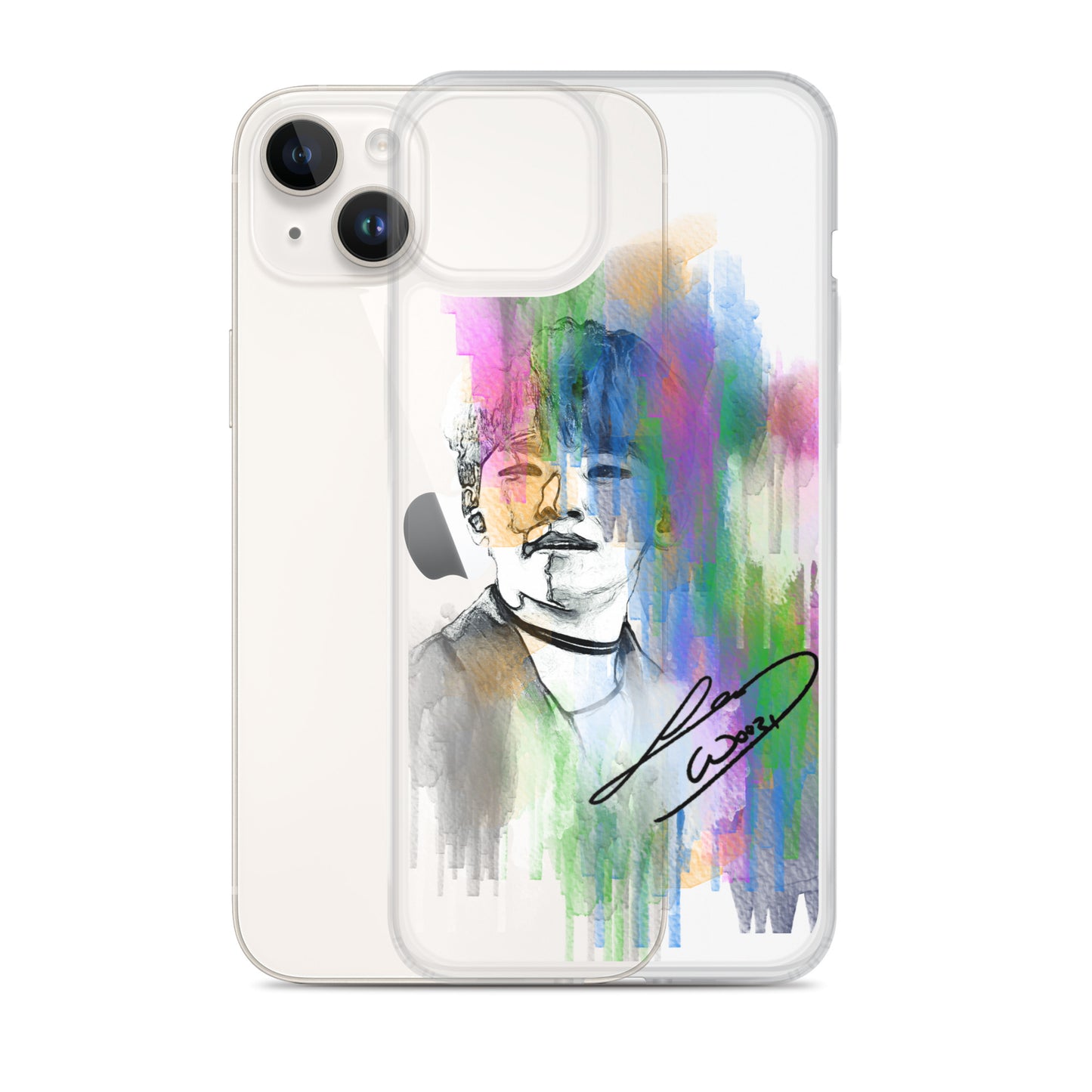 SEVENTEEN Woozi, Lee Ji-hoon Waterpaint Portrait iPhone Case