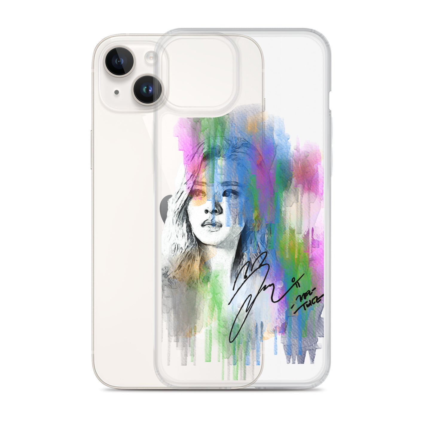 TWICE Jeongyeon, Yoo Jeong-yeon Waterpaint Portrait iPhone Case