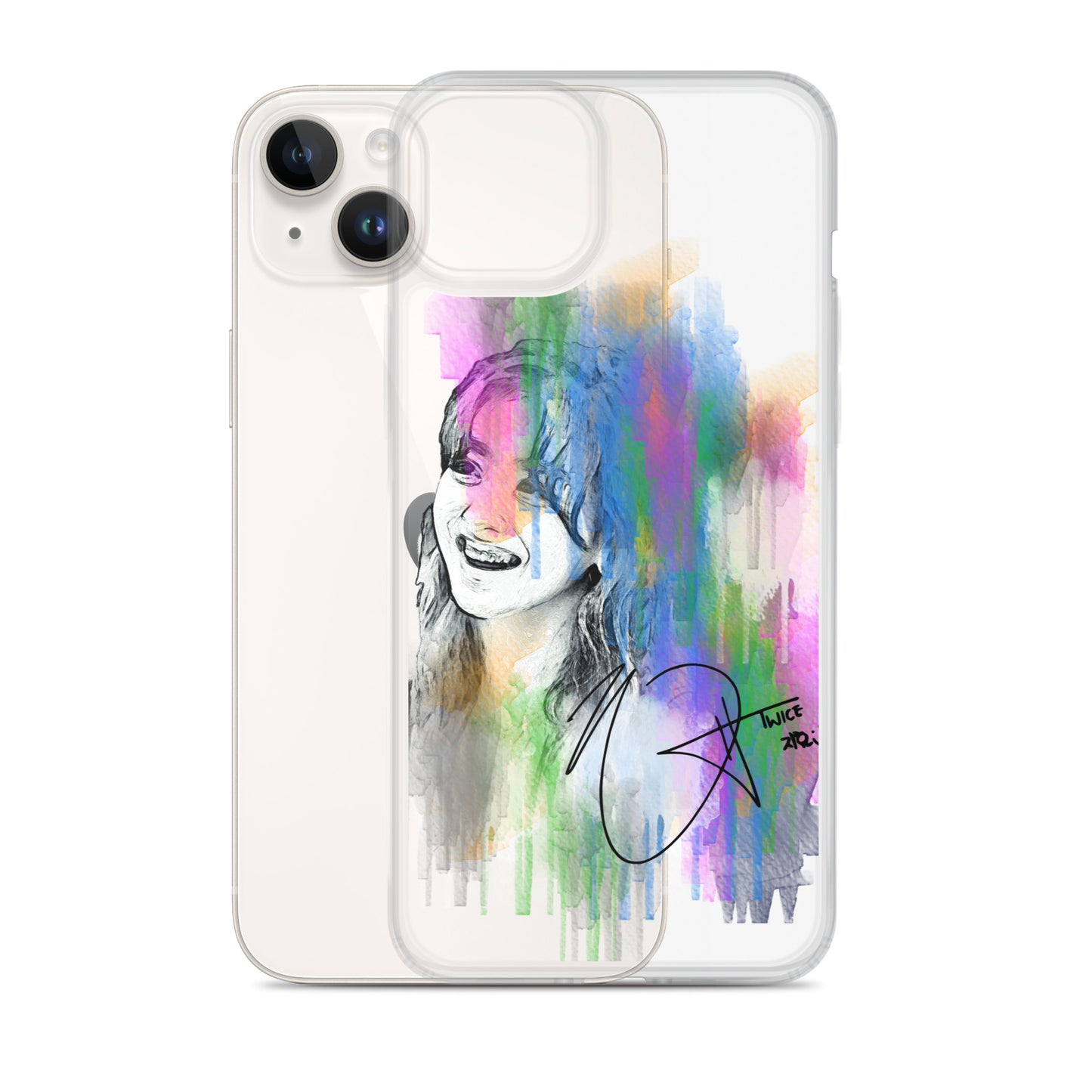 TWICE Jihyo, Park Ji-hyo Waterpaint Portrait iPhone Case