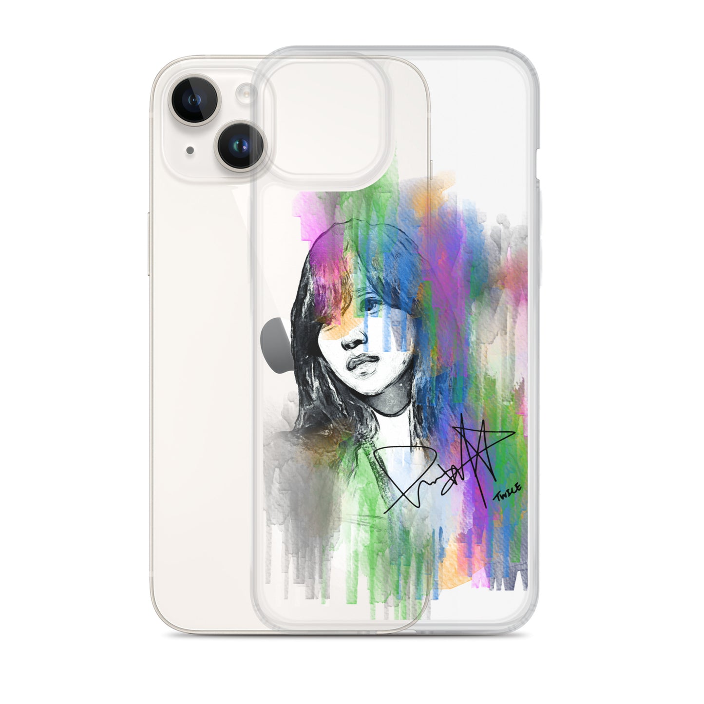 TWICE Mina, Mina Sharon Myoi Waterpaint Portrait iPhone Case