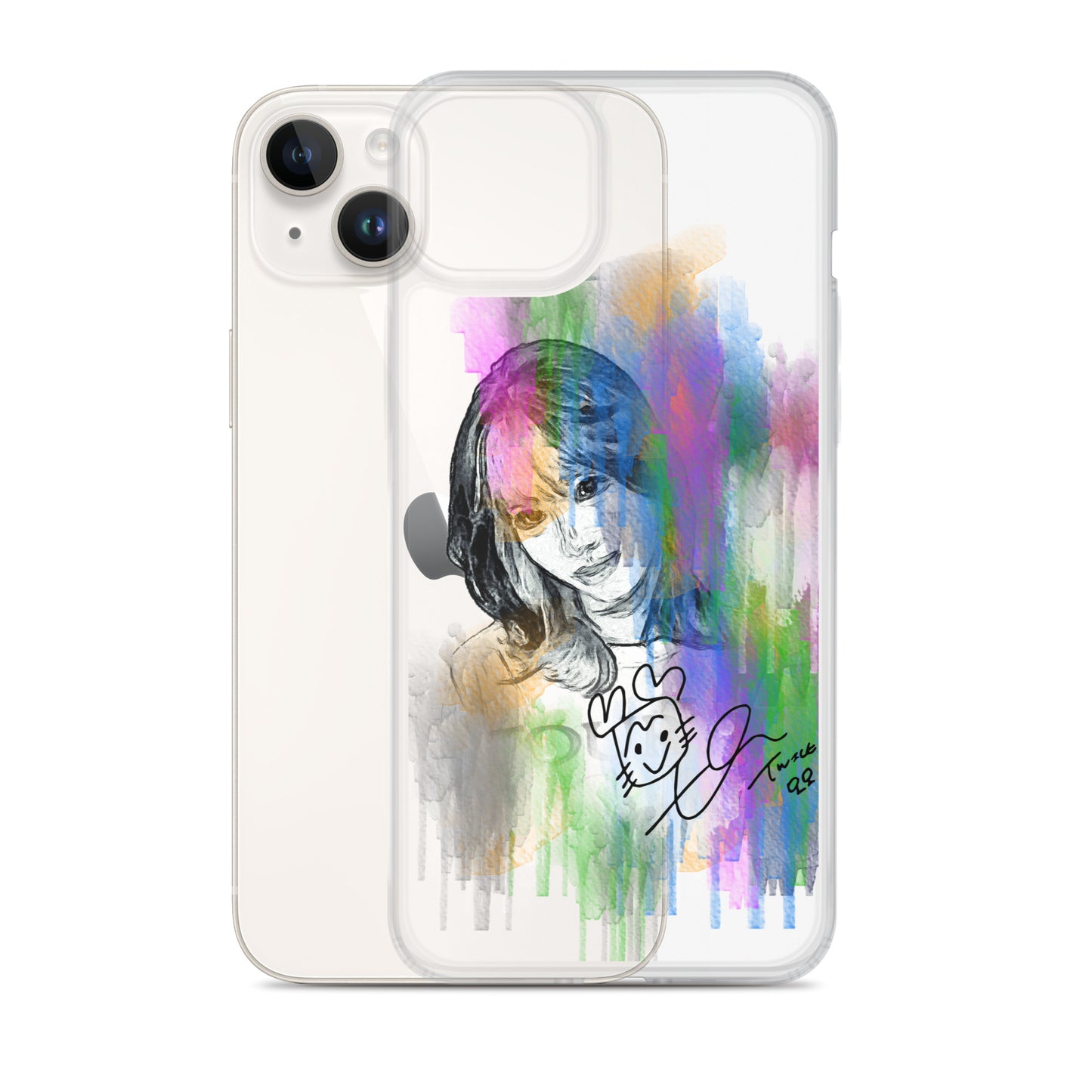 TWICE Momo, Hirai Momo Waterpaint Portrait iPhone Case