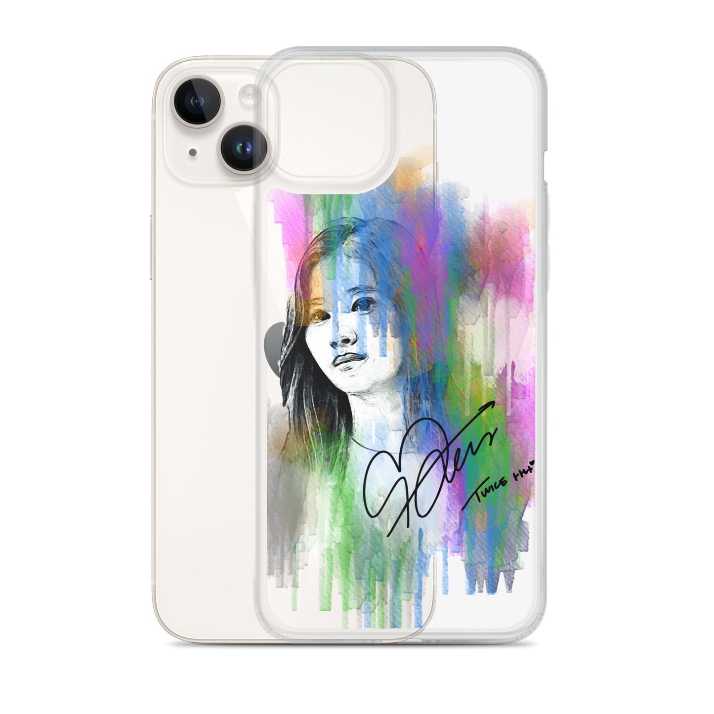 TWICE Sana, Minatozaki Sana Waterpaint Portrait iPhone Case