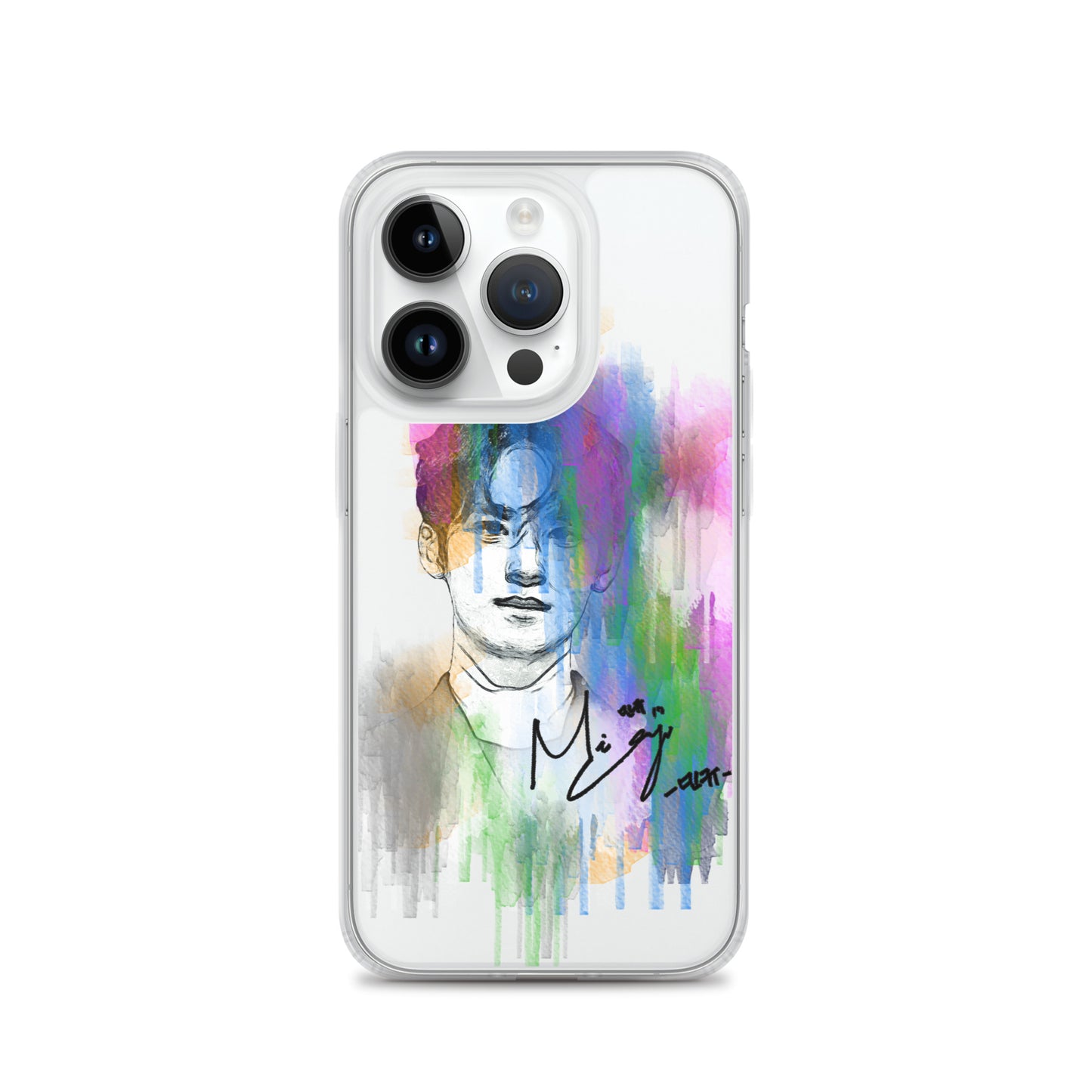 SEVENTEEN Mingyu, Kim Mingyu Waterpaint Portrait iPhone Case