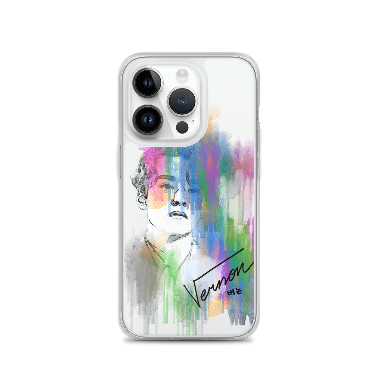 SEVENTEEN Vernon, Hansol Vernon Chwe Waterpaint Portrait iPhone Case