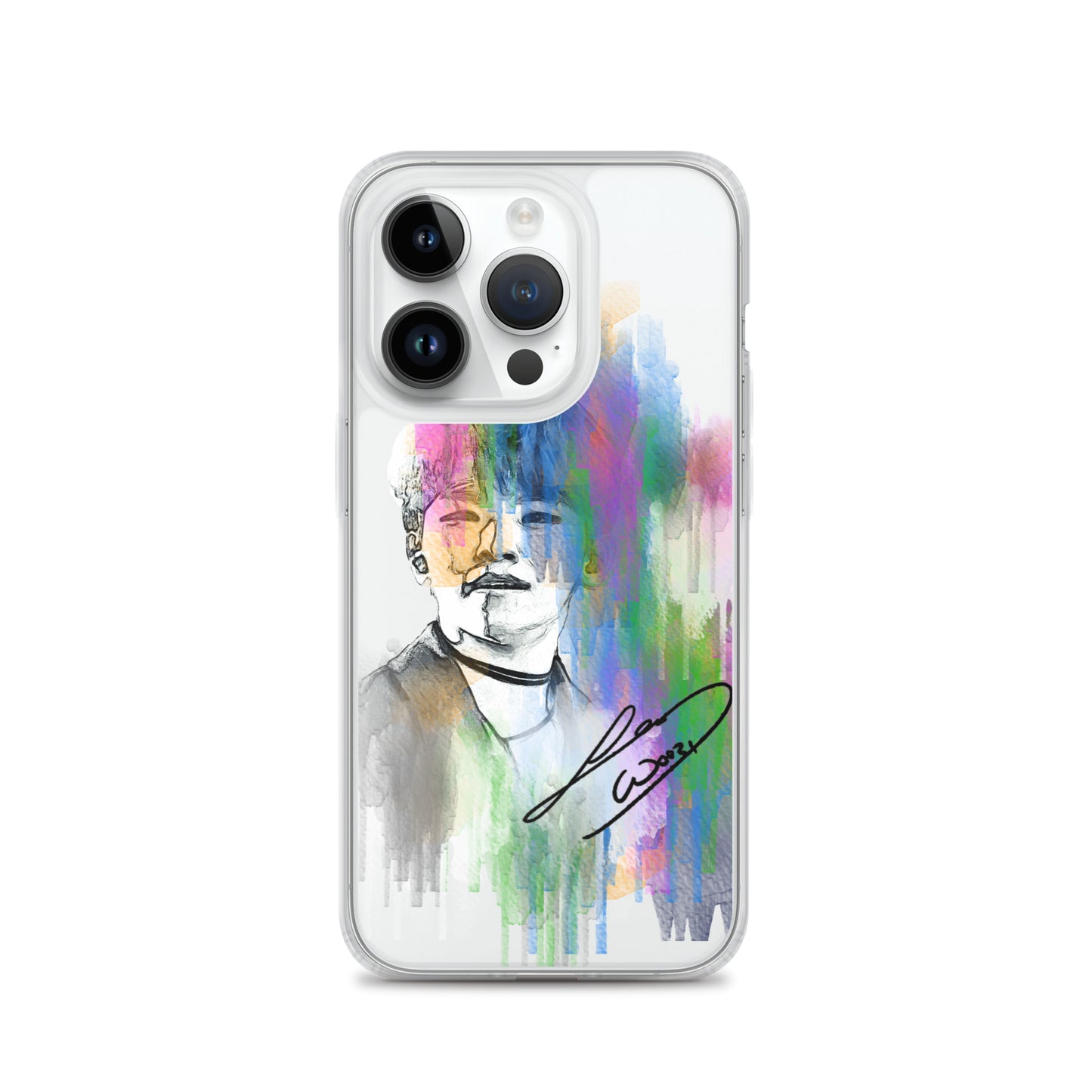 SEVENTEEN Woozi, Lee Ji-hoon Waterpaint Portrait iPhone Case