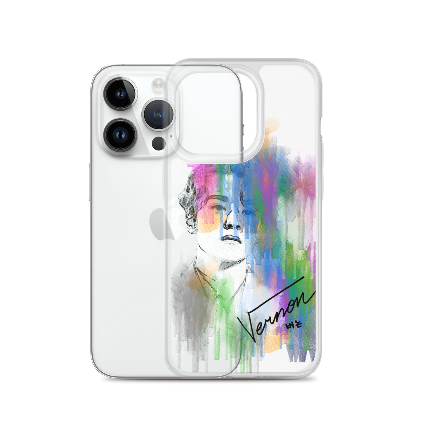 SEVENTEEN Vernon, Hansol Vernon Chwe Waterpaint Portrait iPhone Case