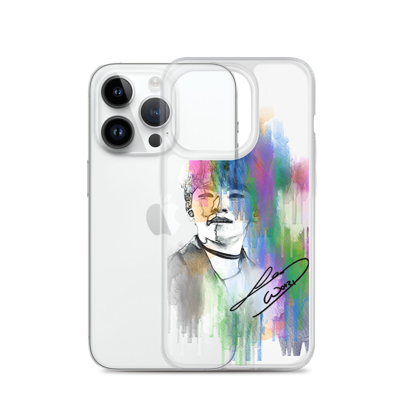 SEVENTEEN Woozi, Lee Ji-hoon Waterpaint Portrait iPhone Case