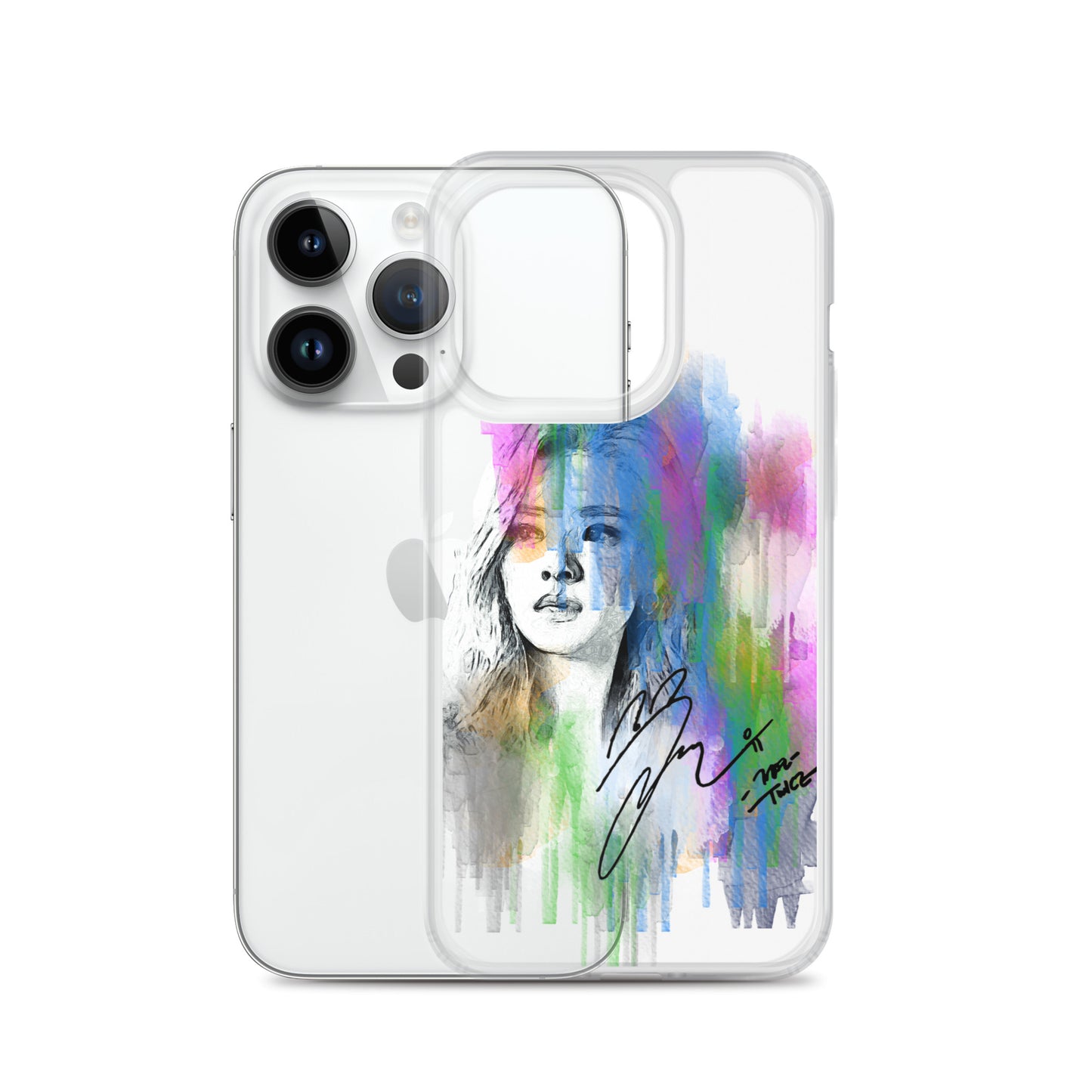 TWICE Jeongyeon, Yoo Jeong-yeon Waterpaint Portrait iPhone Case