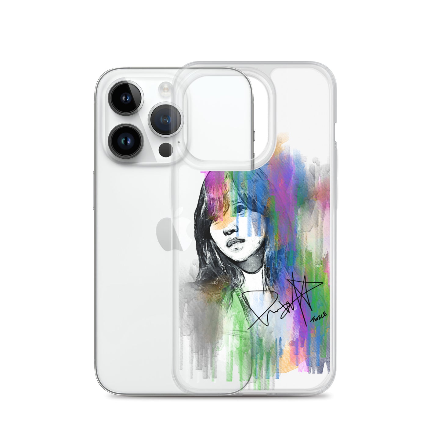 TWICE Mina, Mina Sharon Myoi Waterpaint Portrait iPhone Case