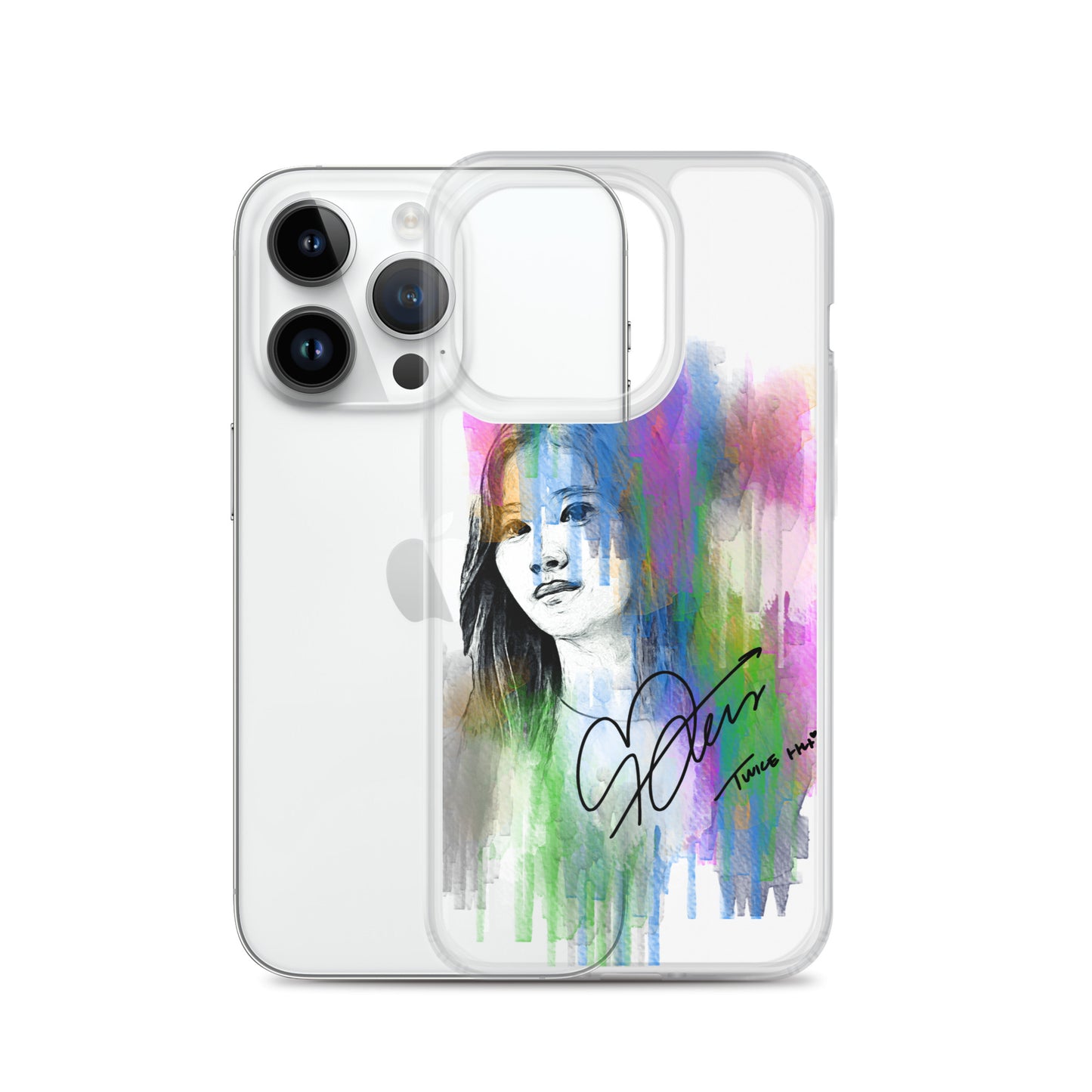 TWICE Sana, Minatozaki Sana Waterpaint Portrait iPhone Case