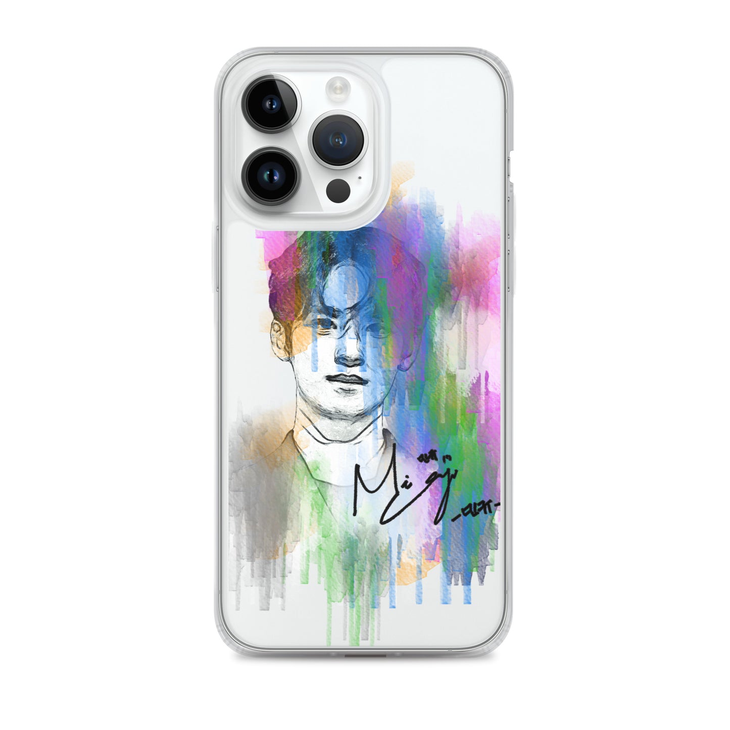 SEVENTEEN Mingyu, Kim Mingyu Waterpaint Portrait iPhone Case