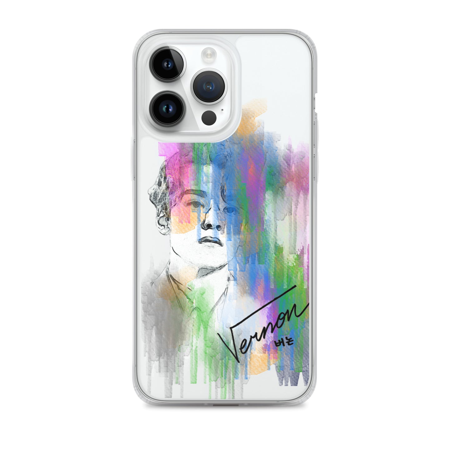 SEVENTEEN Vernon, Hansol Vernon Chwe Waterpaint Portrait iPhone Case