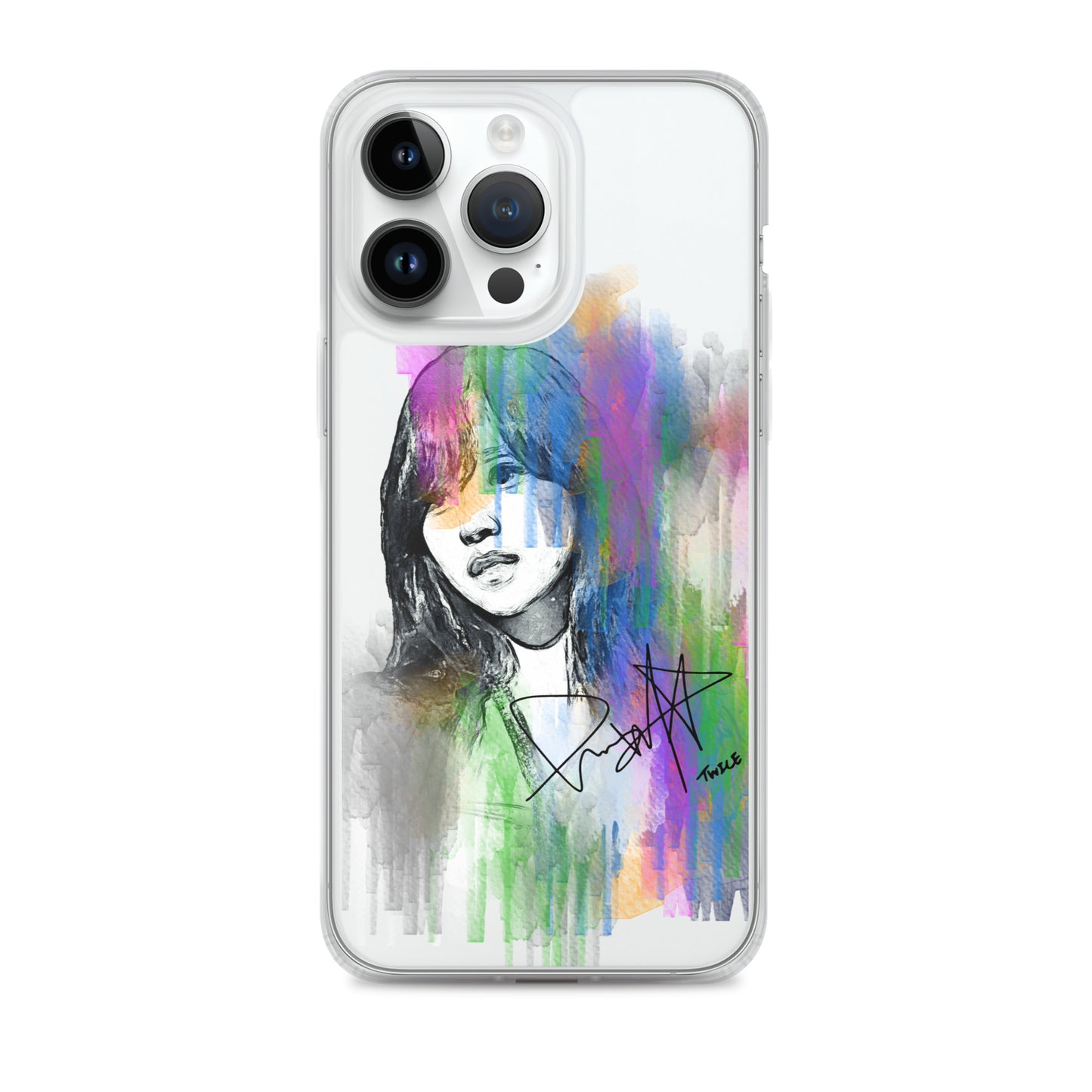 TWICE Mina, Mina Sharon Myoi Waterpaint Portrait iPhone Case