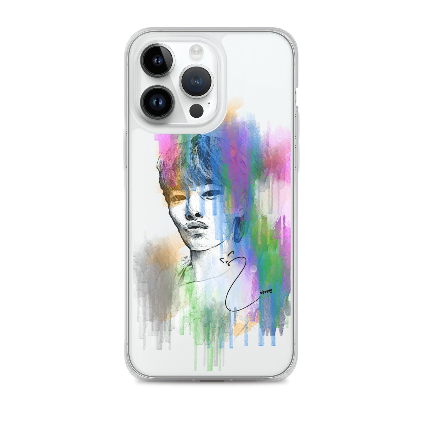 Stray Kids I.N, Yang Jeong-in Waterpaint Portrait iPhone Case