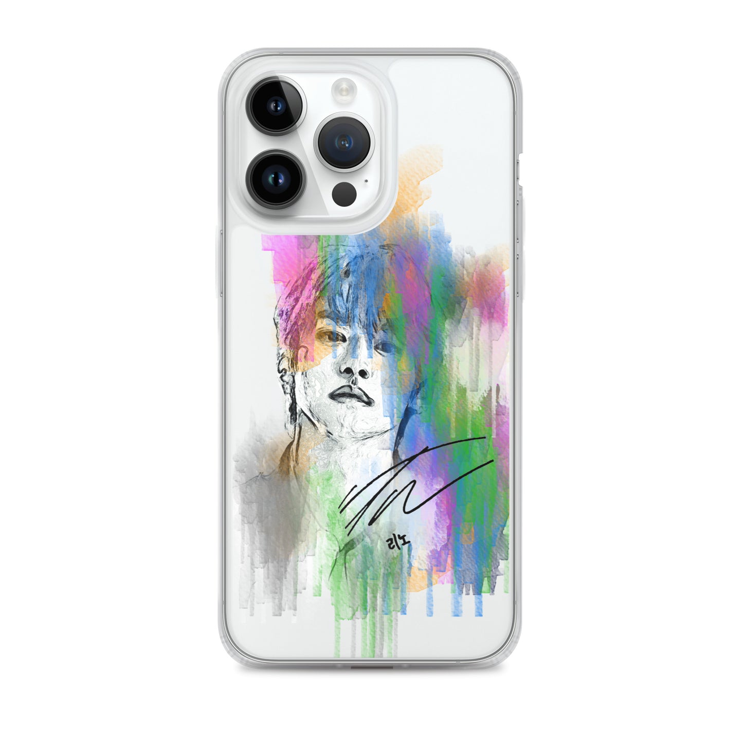 Stray Kids Lee Know, Lee Min-ho Waterpaint Portrait iPhone Case