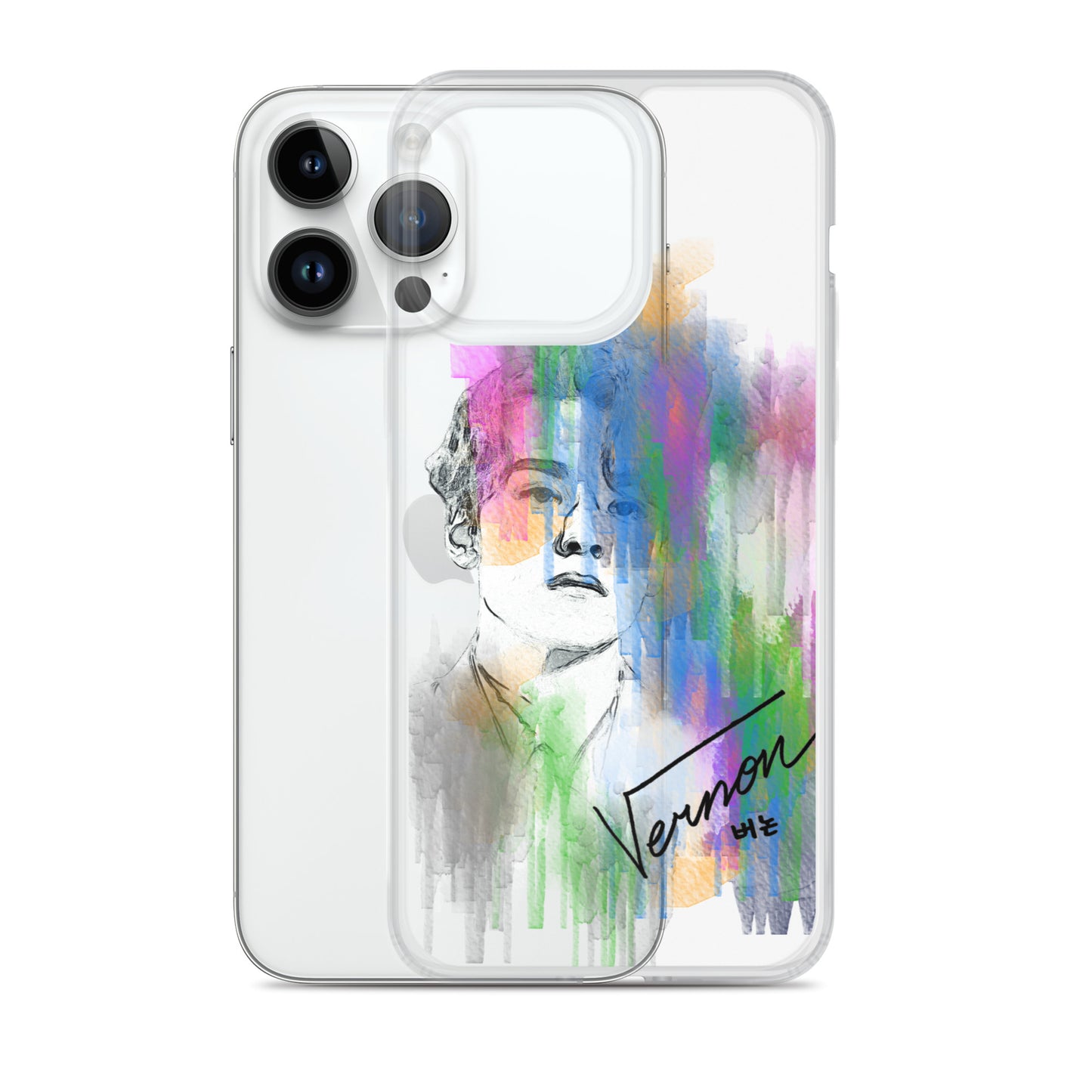 SEVENTEEN Vernon, Hansol Vernon Chwe Waterpaint Portrait iPhone Case